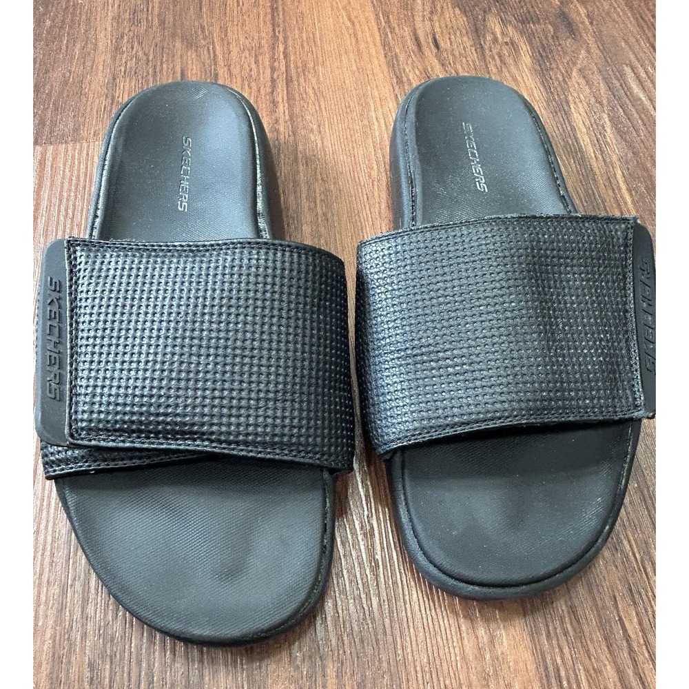 Skechers Men's Gambix 2.0 slide sandals Size 11 BlacK READ
